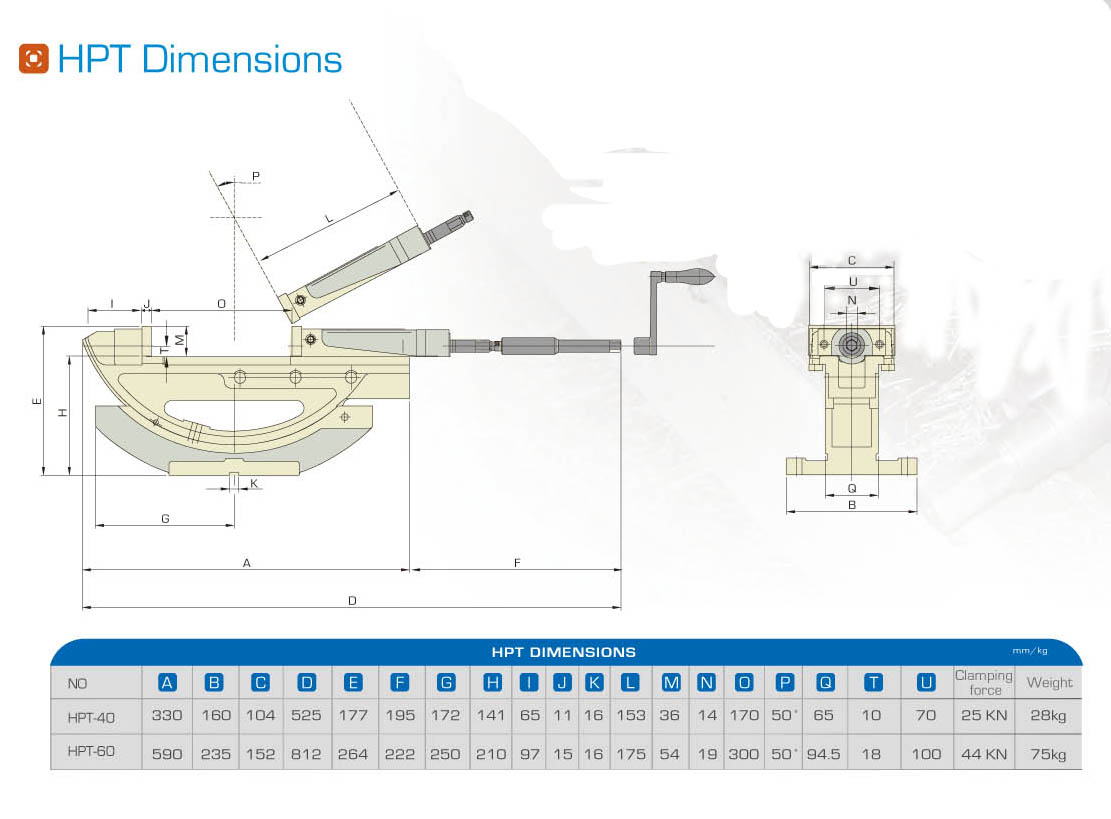 Auto Well HP vise drawing