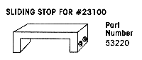 dimensioned drawing of a Mitee-Bite sliding stop