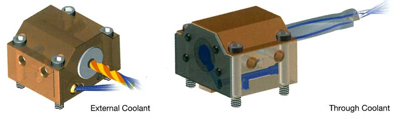 coolant arangements for boring tool holders