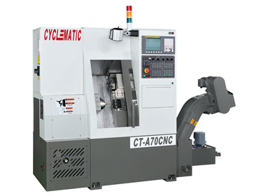 Cyclematic CTA-70 slant bed CNC lathe with Fanuc control