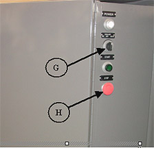 Pushbutton and switch panel of Cyclematic CTL27EVS lathe