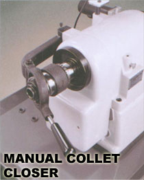 manual collet closer on the headstock of the cyclematic ct1118 cnc lathe