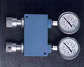 vise pressure control valves on Mega twin column saws