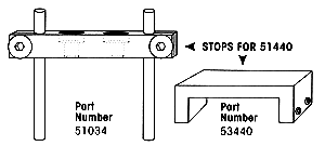 outline drawing of Mitee-Bite stops