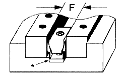 dimensioned drawing of  Mitee-Bite Uniforce clamps