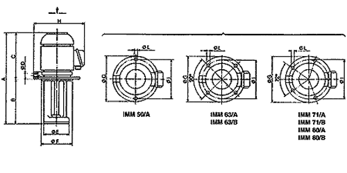 Sacemi SPV Coolant pump dimensions