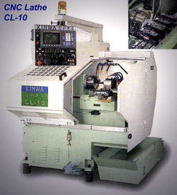 Chin Hung CL-10 CNC lathe with gang tooling