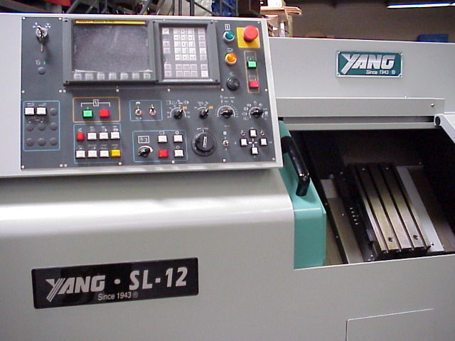 Yang SL-12 slant bed gang or turret tooling CNC lathe with Fanuc control